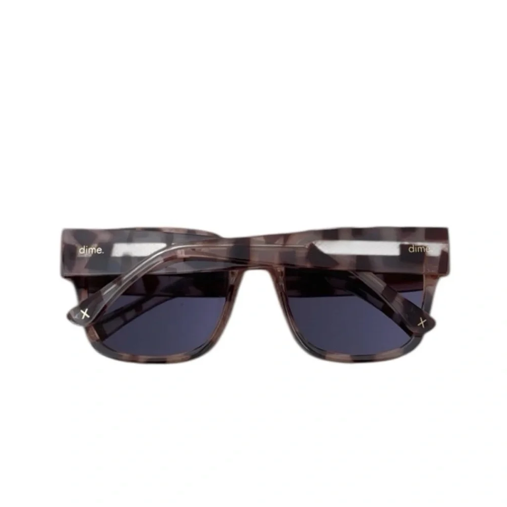 DIFF Brea Tortoise Cream Square Pink‎ Lenses Sunglasses